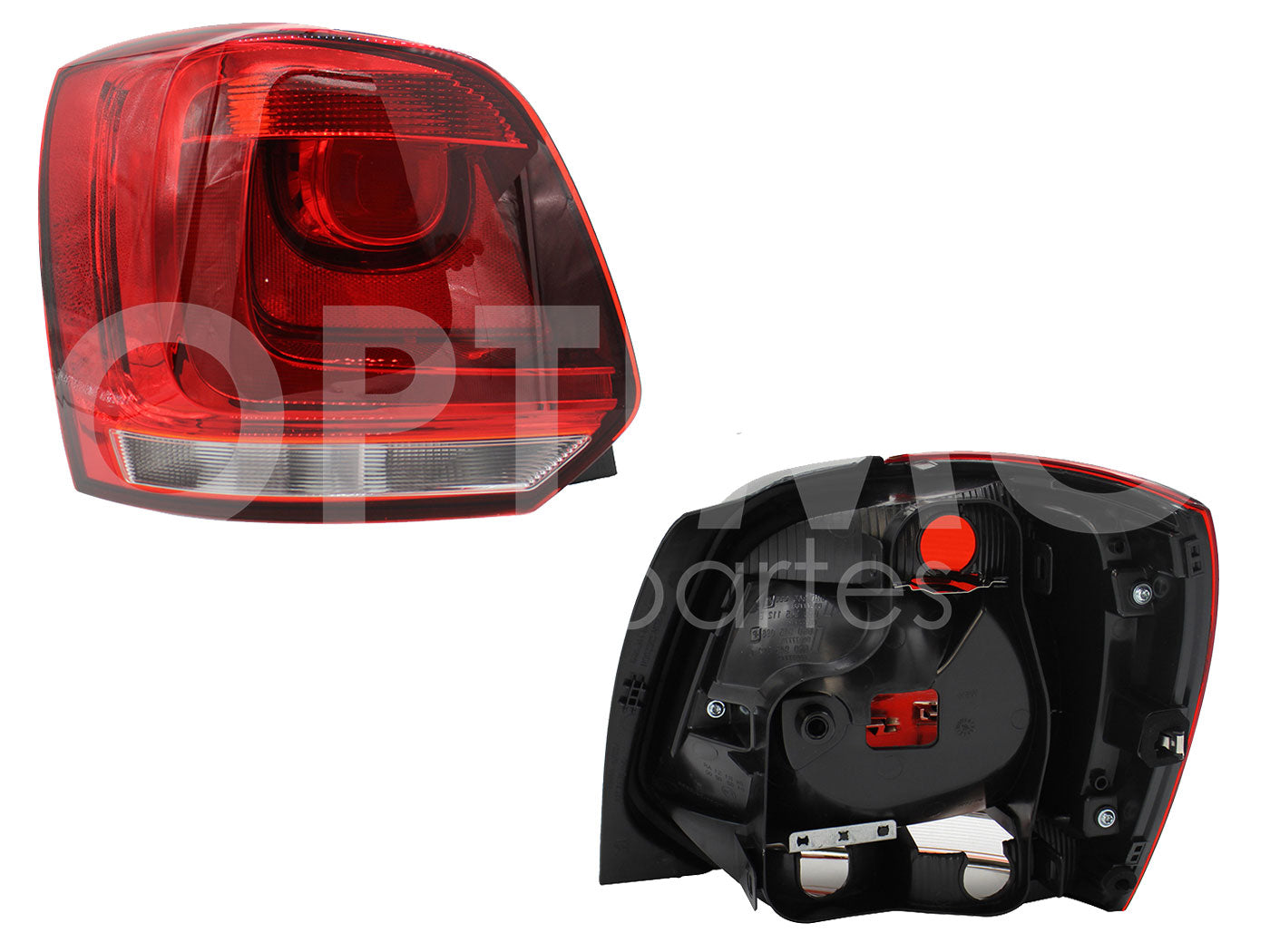 VOLKSWAGEN POLO 2013 2014 CALAVERA IZQ S/ARNES (ROJO/BLANCO)