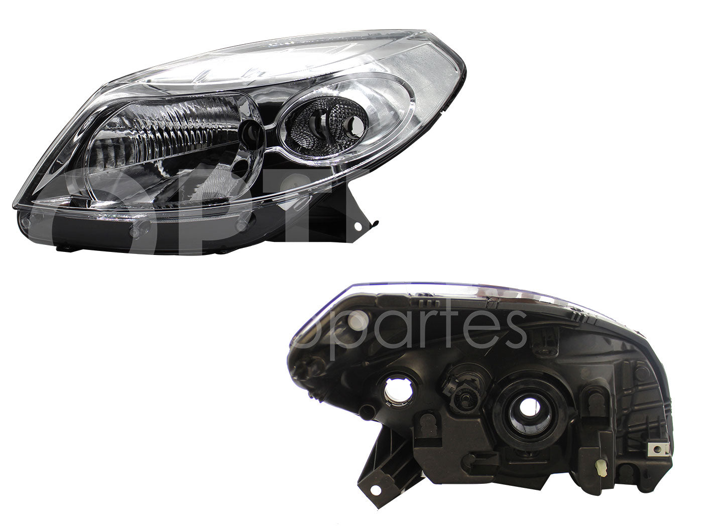 RENAULT SANDERO 2010 2011 FARO IZQ FONDO CROMADO