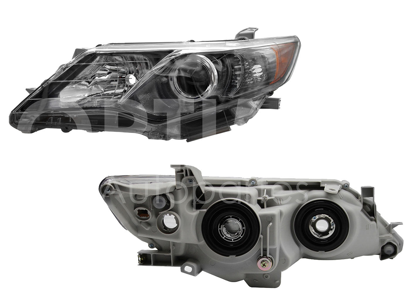 TOYOTA CAMRY 2012 2013 2014 FARO IZQ F/NEGRO C/LUPA C/MICA AMBAR