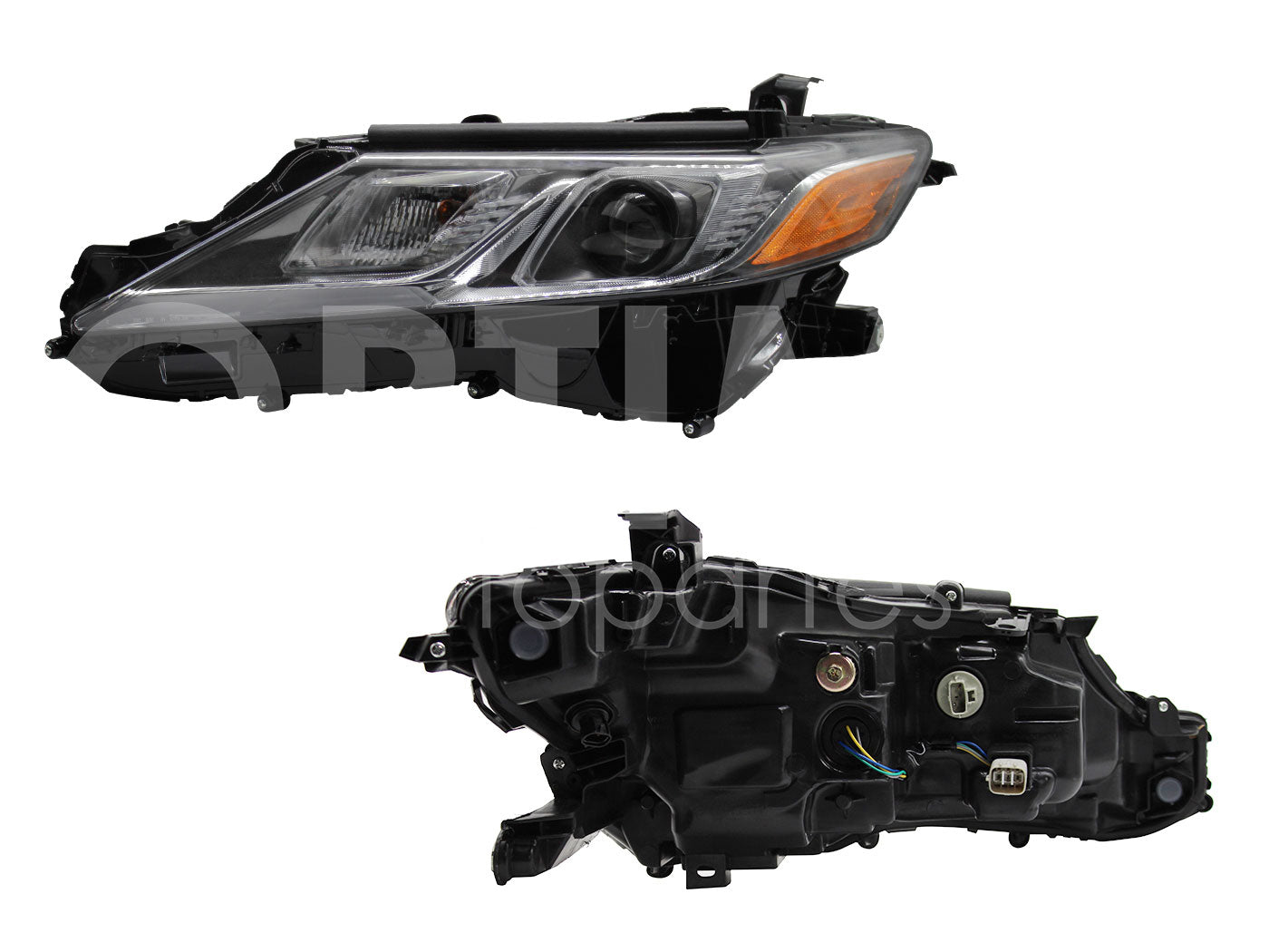 TOYOTA CAMRY 2018 2019 2020 2021 2022 2023 2024 FARO IZQ F/NEGRO C/LUPA C/MICA AMBAR (VERSION LE-SE)