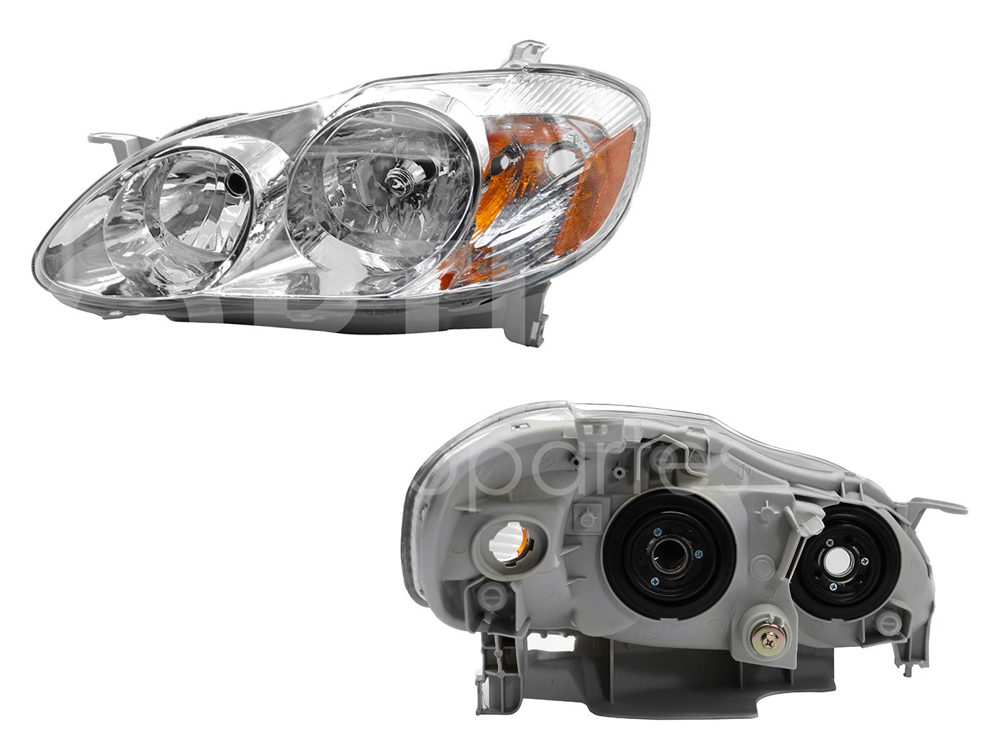 TOYOTA COROLLA 2003 2004 FARO IZQ F/CROMADO C/MICA AMBAR