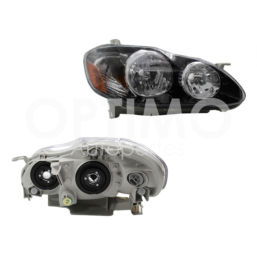 TOYOTA COROLLA 2005 2006 2007 2008 FARO DER F/NEGRO C/MICA AMBAR