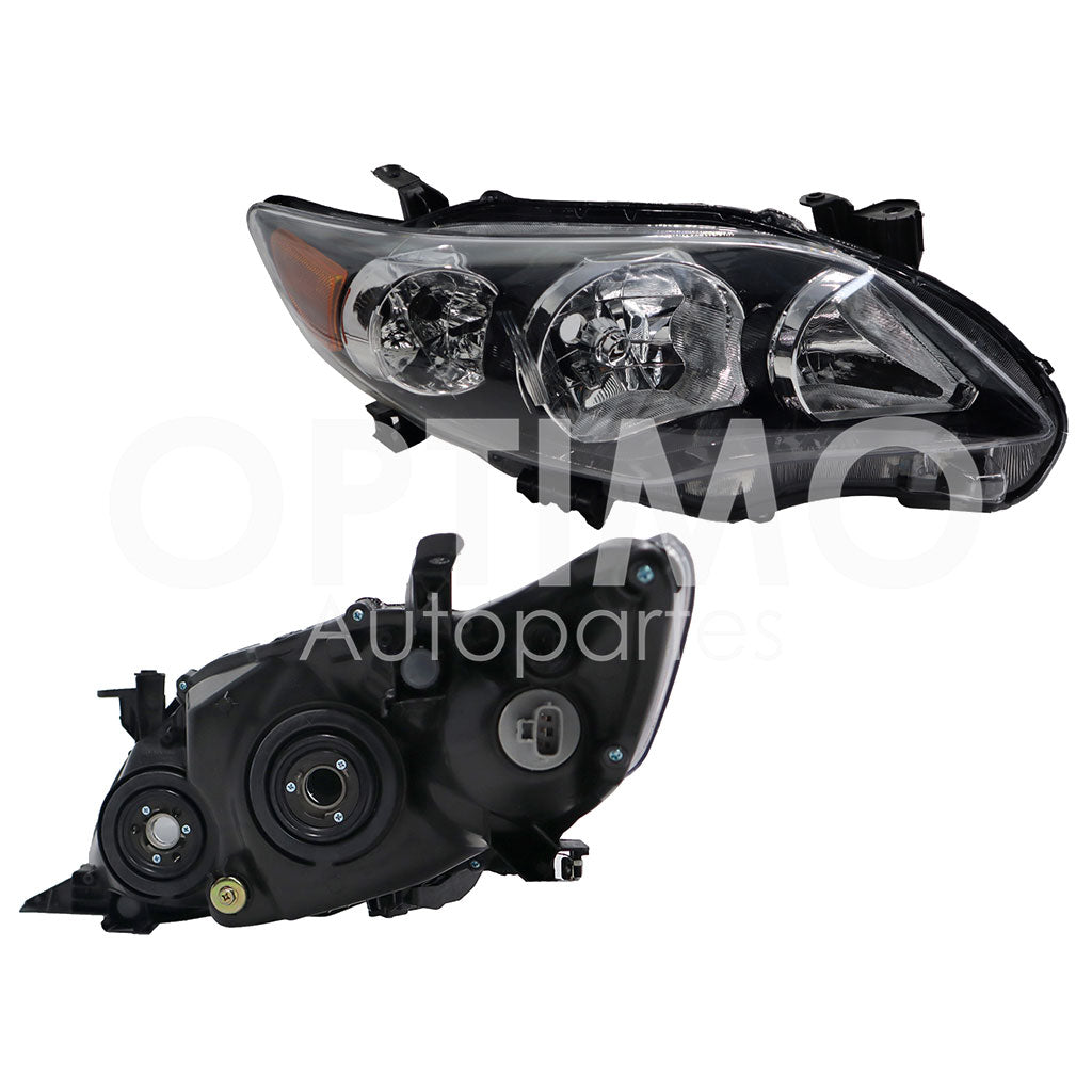TOYOTA COROLLA 2011 2012 2013 FARO DER F/NEGRO C/MICA AMBAR