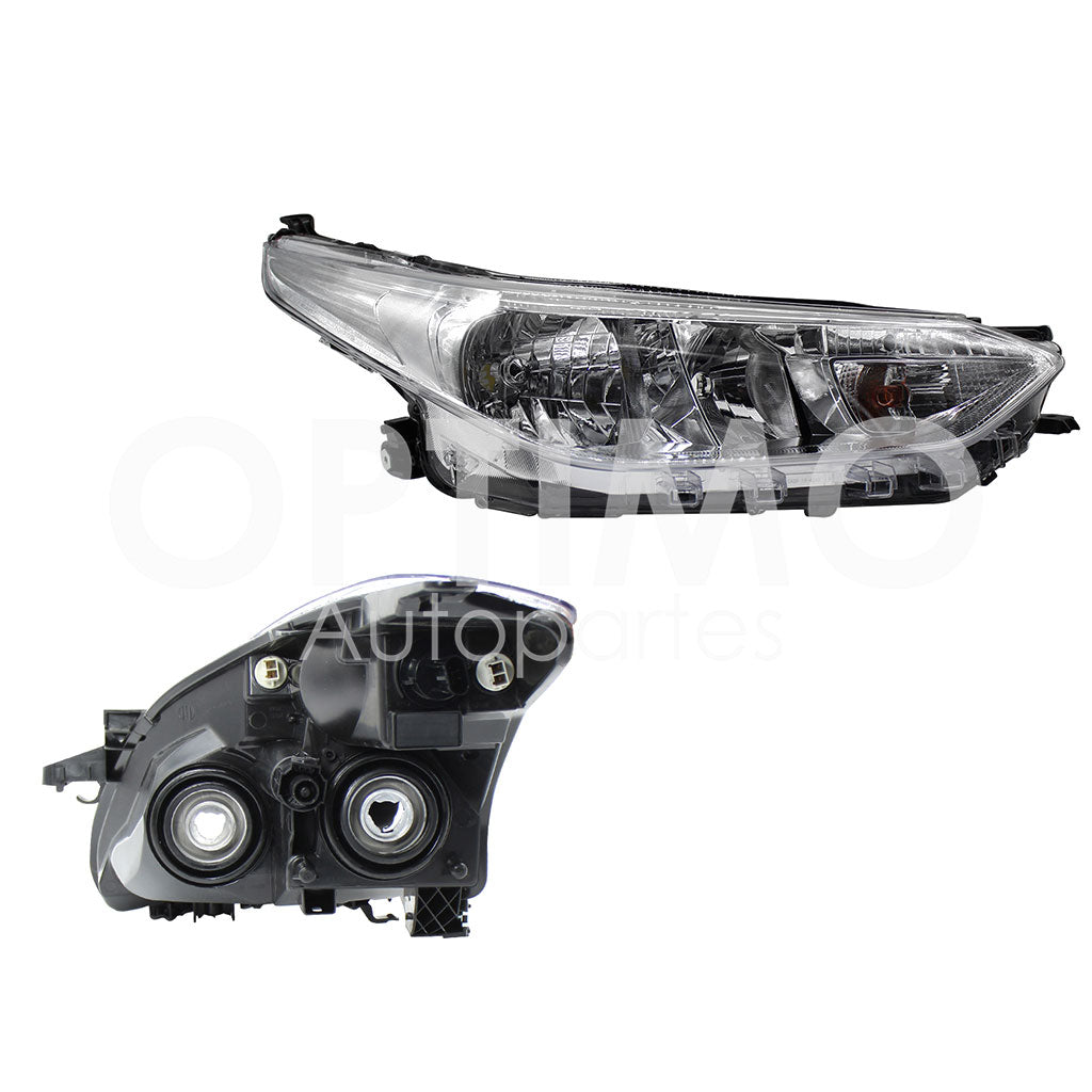 TOYOTA YARIS SEDAN 2018 2019 2020 FARO DER FONDO CROMADO 4PTAS