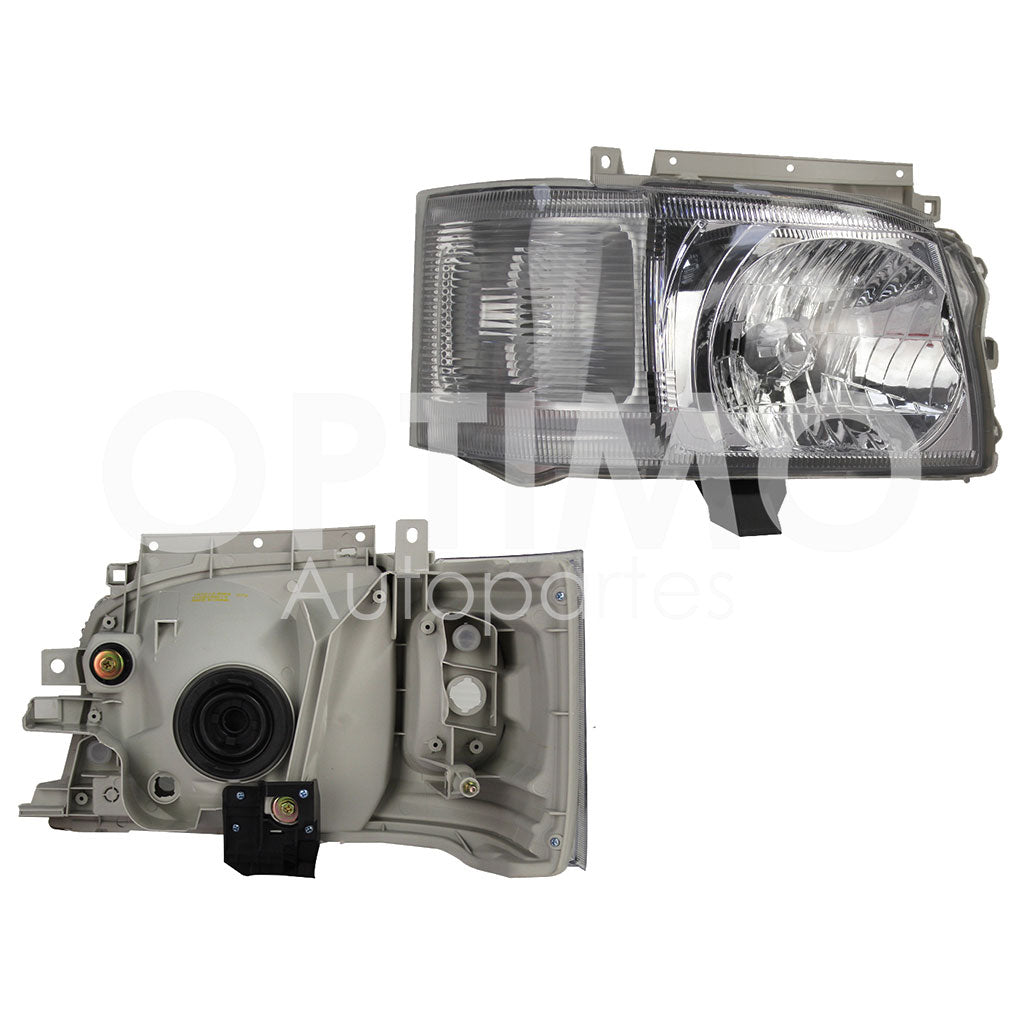 TOYOTA HIACE 2005 2006 2007 2008 2009 2010 FARO DER F/CROMADO C/CUARTO RAYADO
