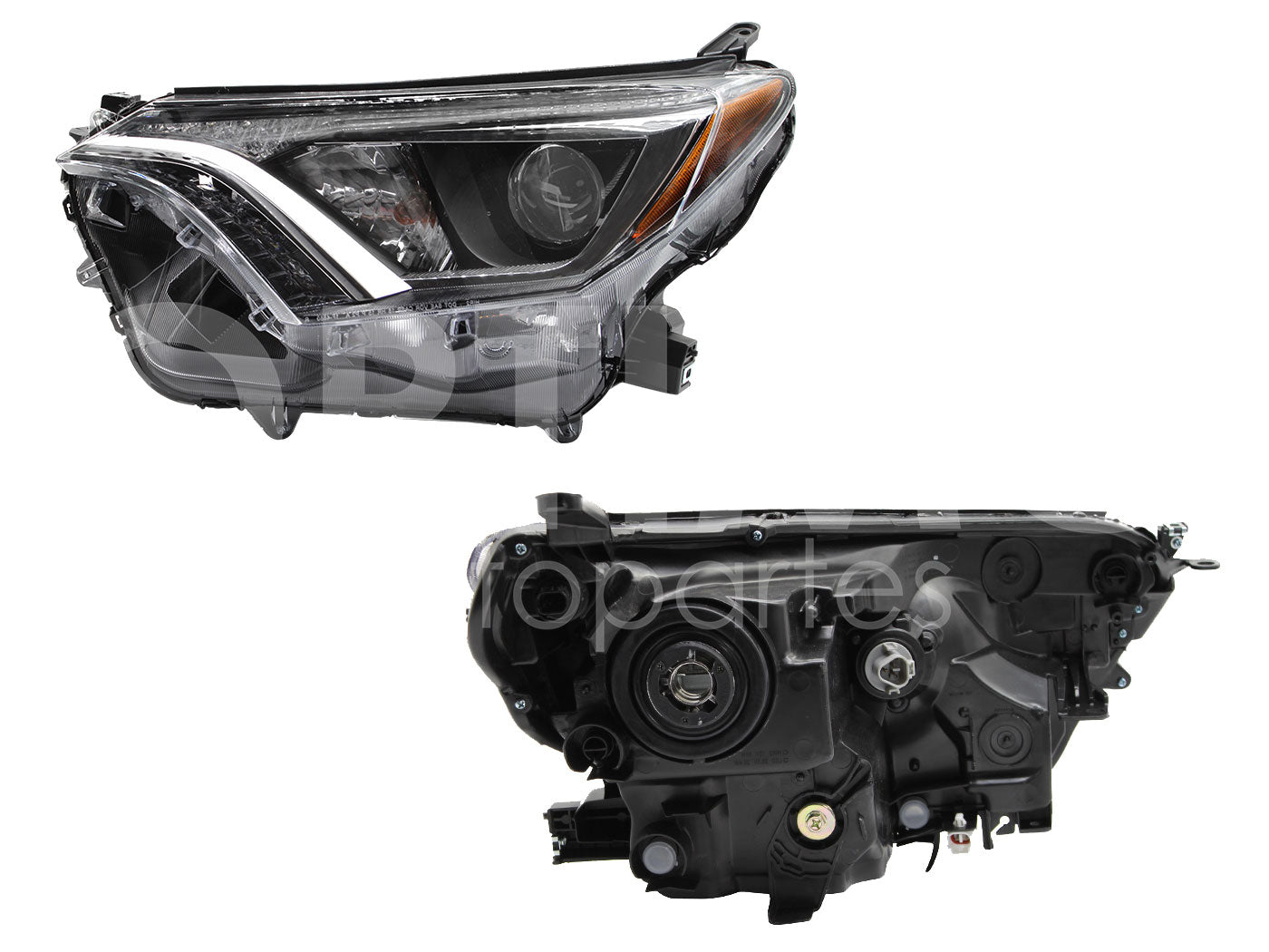 TOYOTA RAV-4 2016 2017 2018 FARO IZQ F/NEGRO C/LUPA C/MICA AMBAR