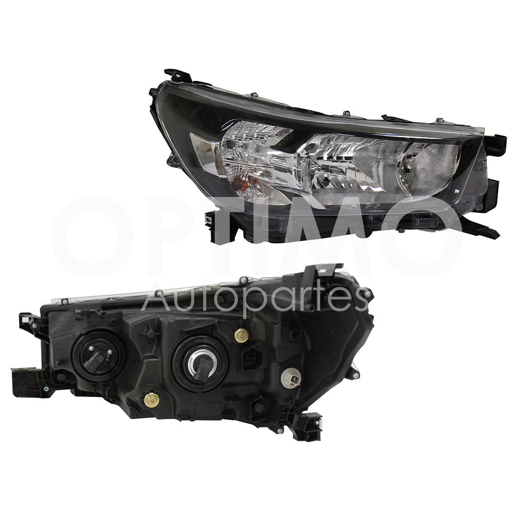 TOYOTA HILUX 2WD 2021 2022 2023 2024 FARO DER F/CROMADO (VERSION SR 21-25/DIESEL MT 21-24)