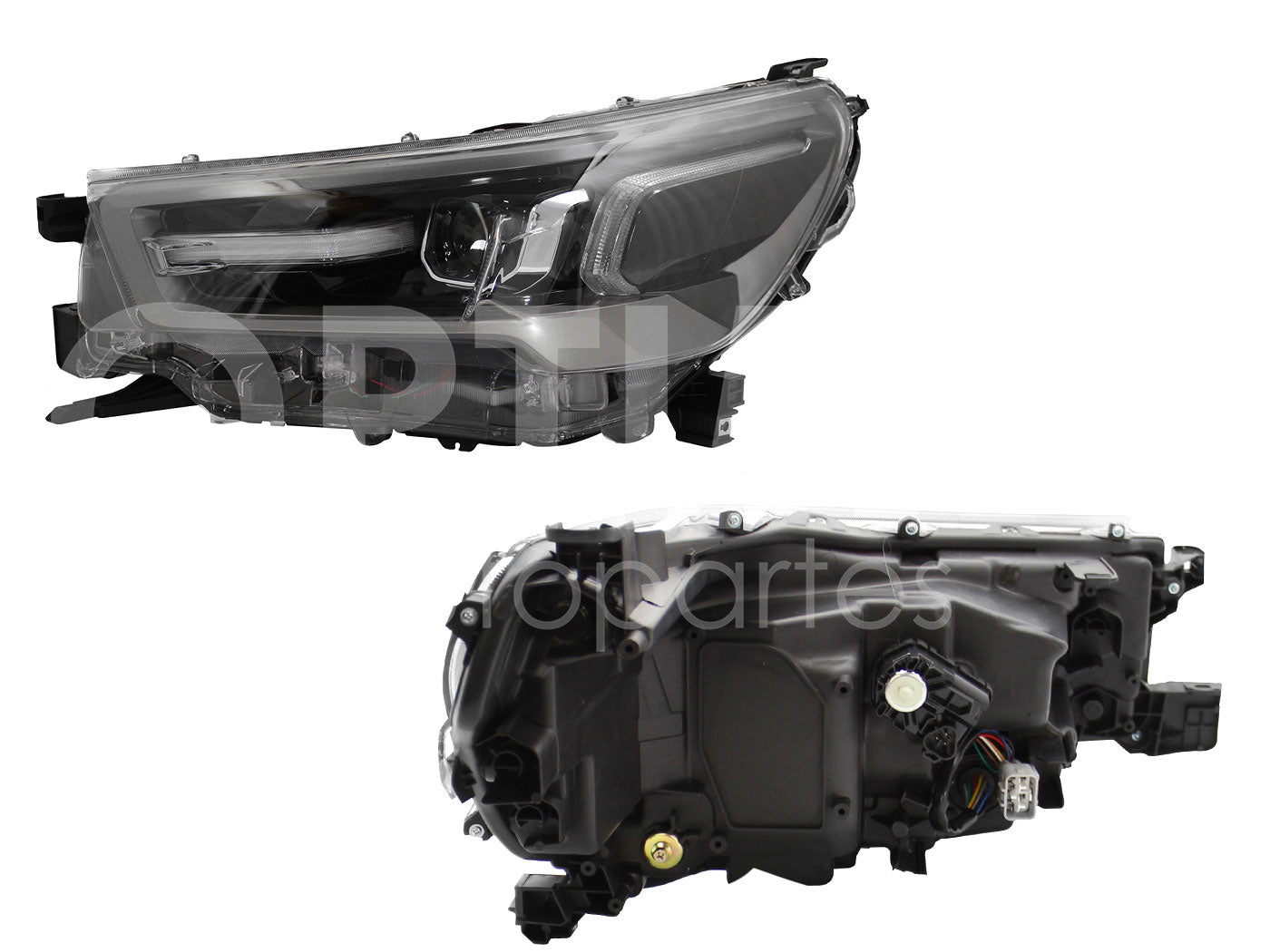 TOYOTA HILUX 4WD 2021 2022 2023 2024 FARO IZQ F/CROMADO C/LED C/LUPA (DIESEL AT 21-25)