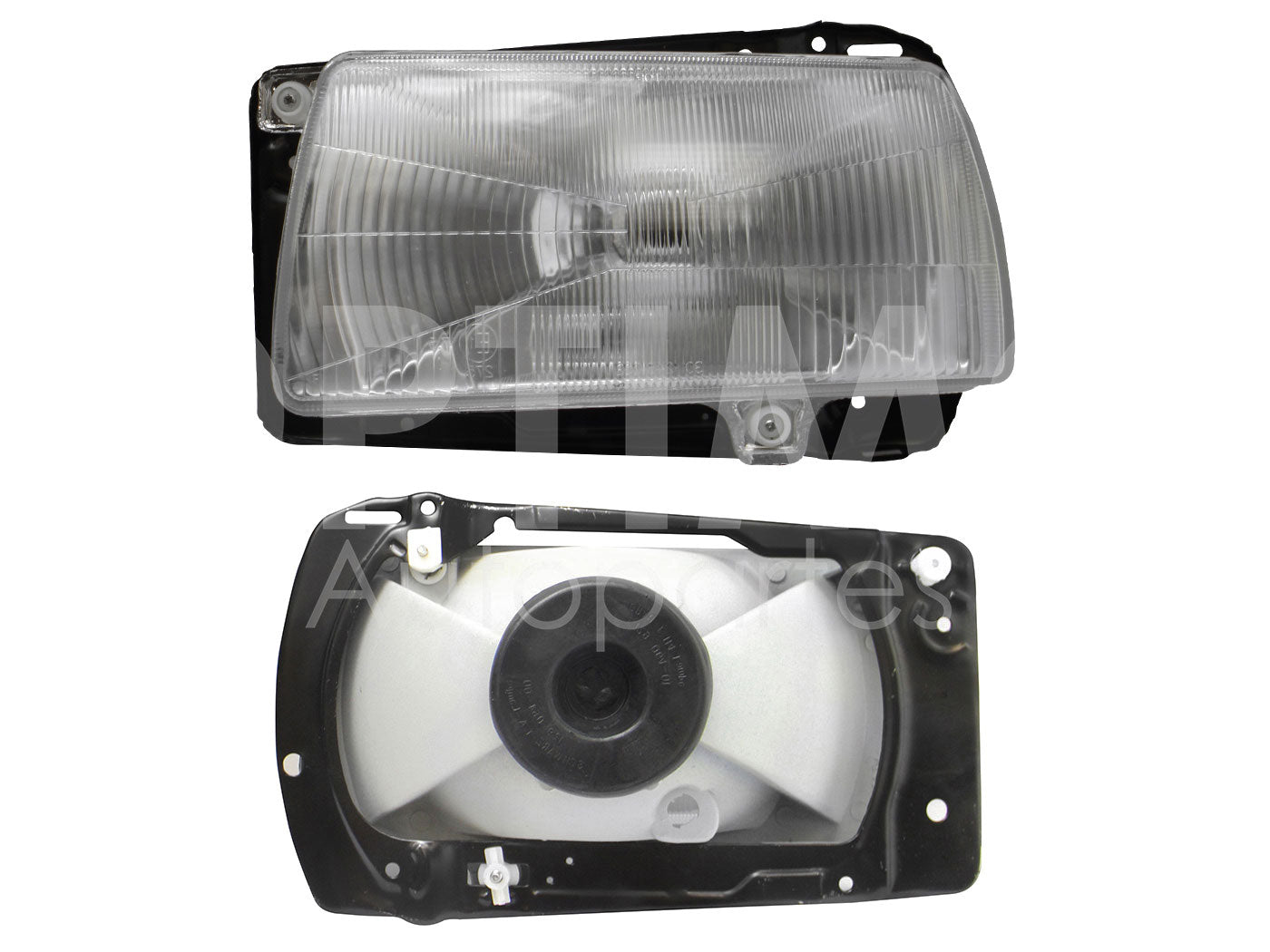 VOLKSWAGEN JETTA A2 1987 1988 1989 1990 1991 1992 FARO IZQ F/CROMADO C/BASE METAL VIDRIO RAYADO