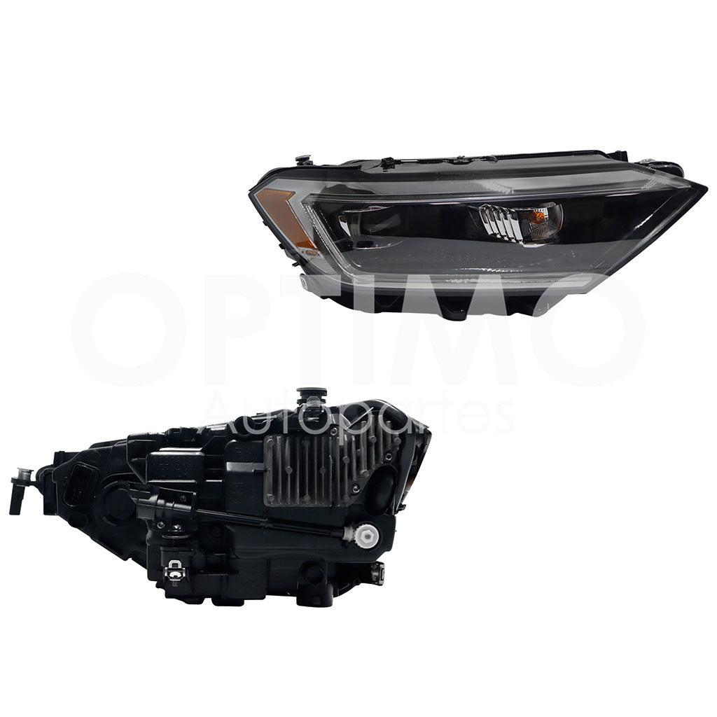 VOLKSWAGEN JETTA A7 2019 2020 2021 2022 2023 2024 FARO DER F/NEGRO C/LED C/LUPA C/MICA AMBAR (VERSION HIGHLINE-GLI)
