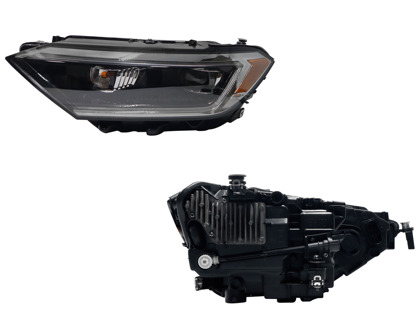 VOLKSWAGEN JETTA A7 2019 2020 2021 2022 2023 2024 FARO IZQ F/NEGRO C/LED C/LUPA C/MICA AMBAR (VERSION HIGHLINE-GLI)