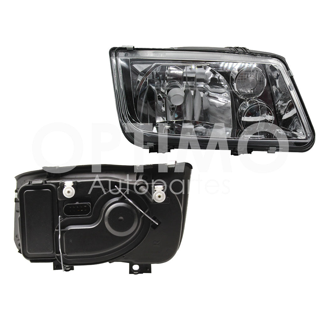 VOLKSWAGEN JETTA A4 1999 2000 2001 2002 2003 2004 2005 2006 2007 FARO DER F/CROMADO S/LUPA C/CUARTO BLANCO