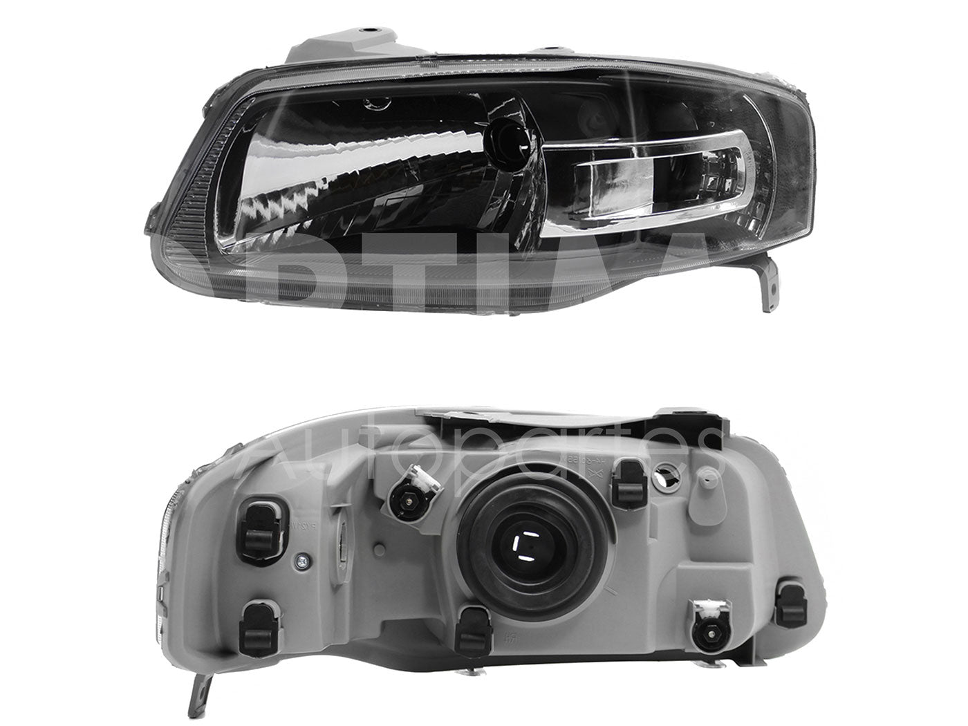 VOLKSWAGEN POINTER 3-5PTAS 2006 2007 2008 2009 FARO IZQ FONDO NEGRO (PICK-UP 06-09)