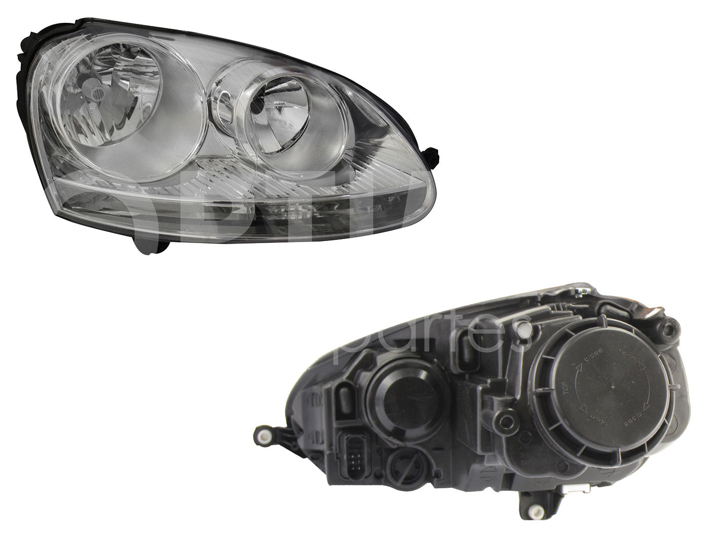 VOLKSWAGEN BORA 2006 2007 2008 2009 2010 FARO IZQ FONDO CROMADO