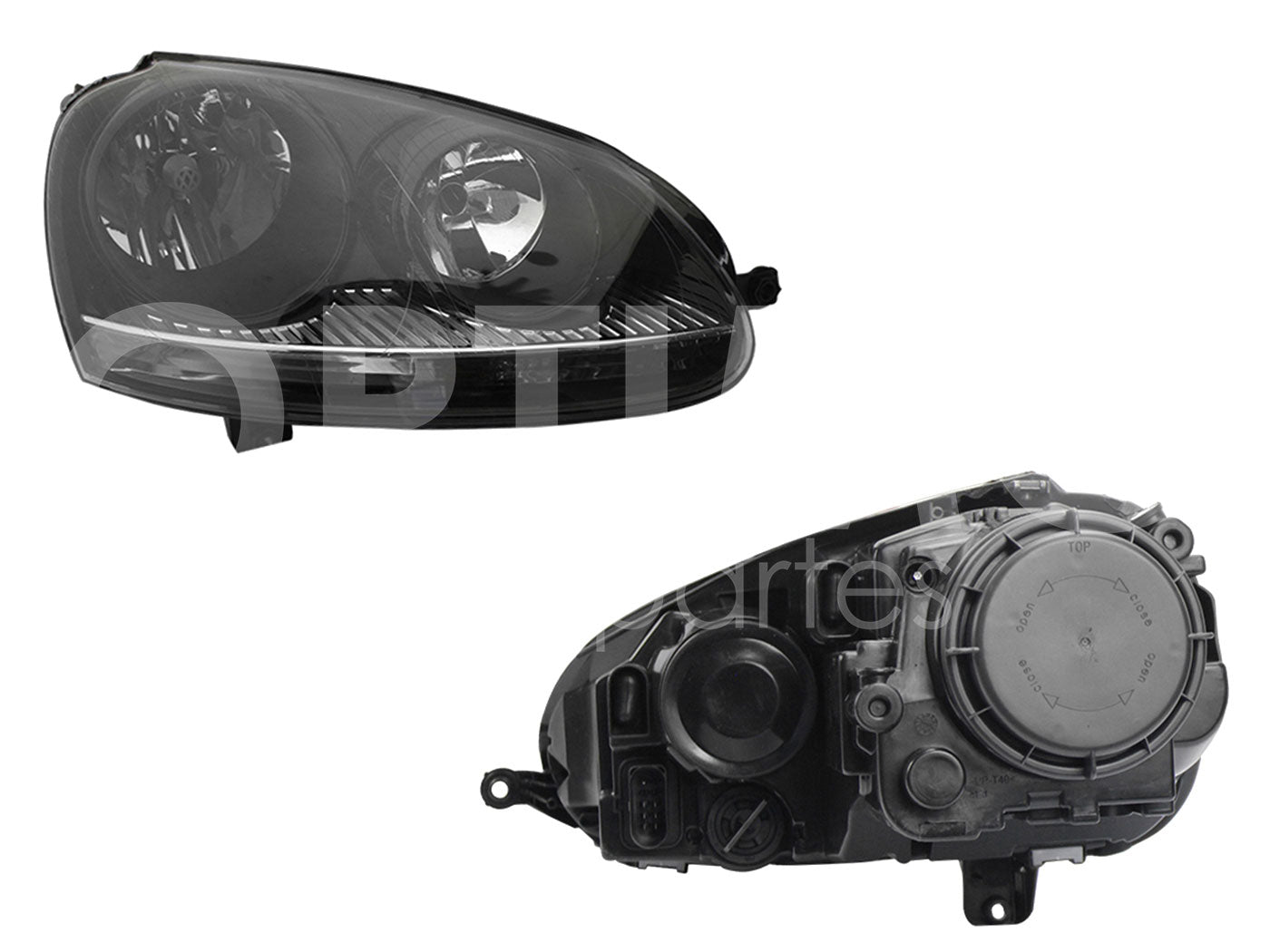 VOLKSWAGEN BORA 2006 2007 2008 2009 2010 FARO IZQ FONDO NEGRO