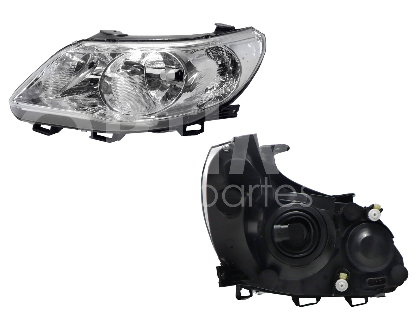 VOLKSWAGEN GOL 2008 2009 2010 2011 2012 FARO IZQ F/CROMADO DOBLE AS (SAVEIRO 10-13) (SEDAN/H-BACK)