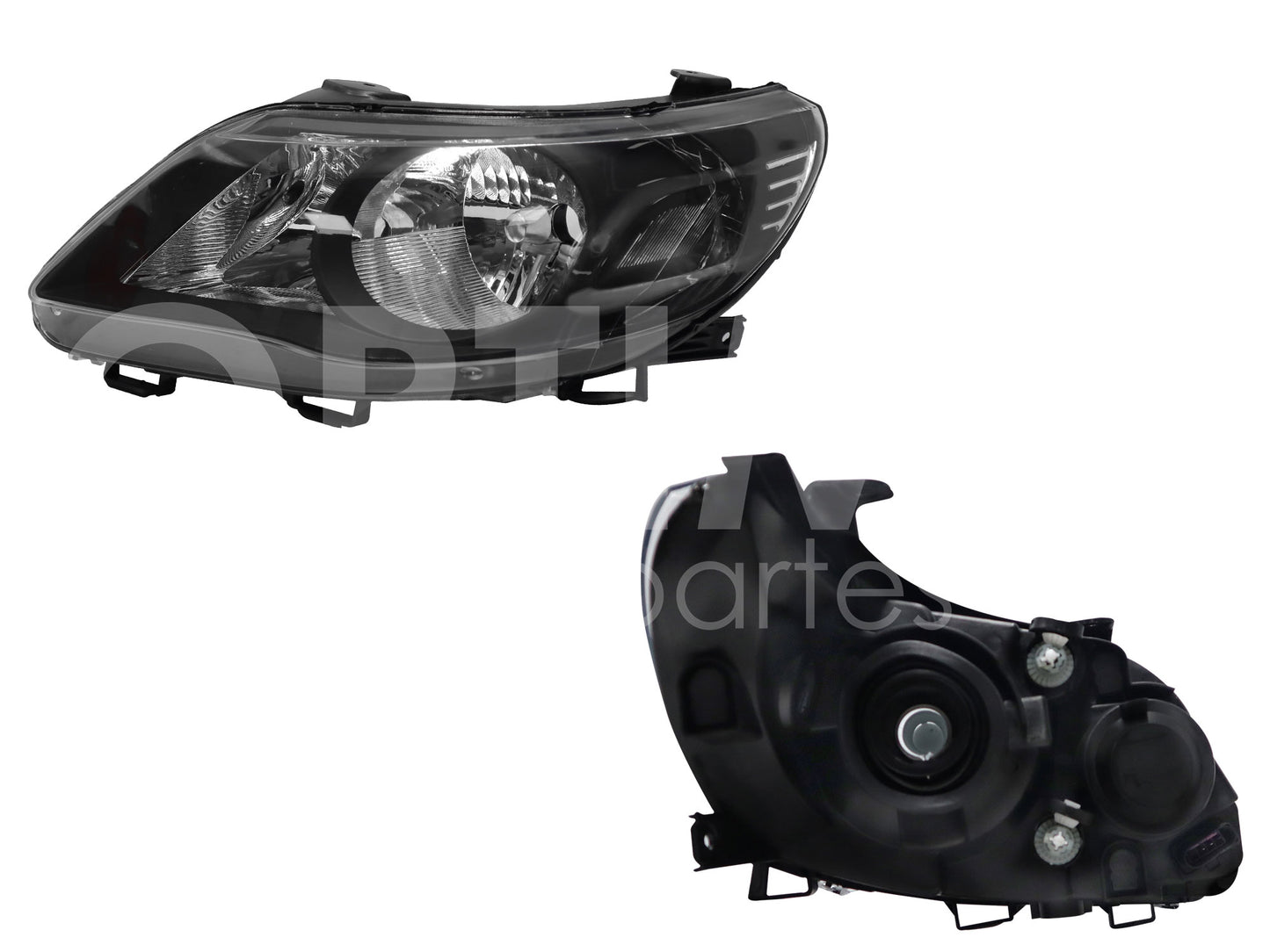 VOLKSWAGEN GOL 2008 2009 2010 2011 2012 FARO IZQ F/NEGRO DOBLE AS (SAVEIRO 10-13) (SEDAN/H-BACK)