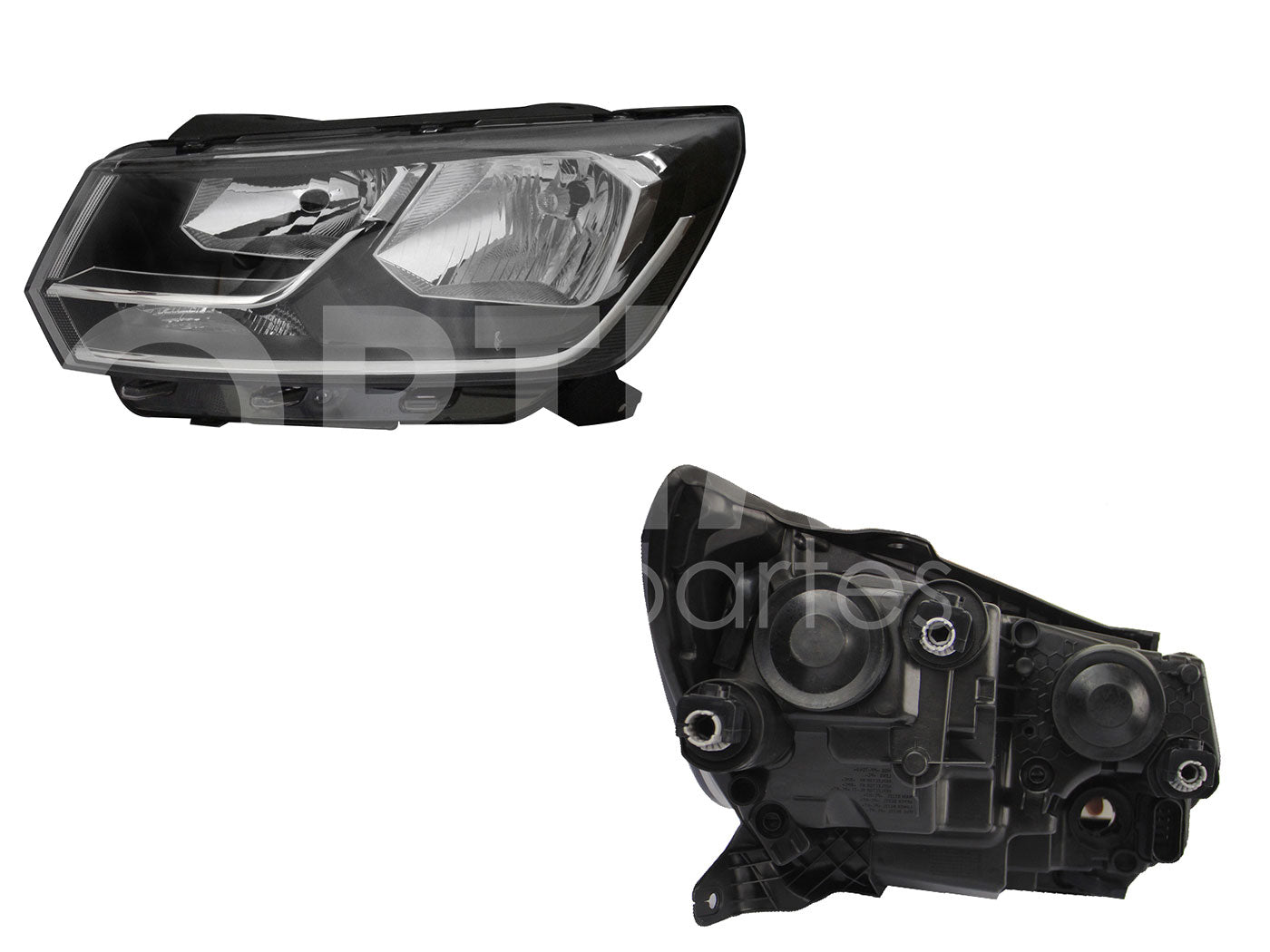 VOLKSWAGEN SAVEIRO 2017 2018 2019 2020 2021 2022 2023 FARO IZQ F/CROMADO DOBLE AS C/FILOS CROMOS (VERSION LUJO)