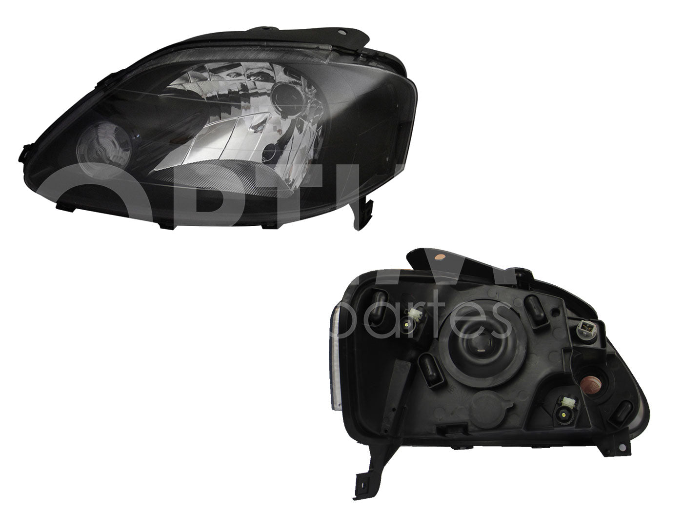 VOLKSWAGEN LUPO 2004 2005 2006 2007 2008 2009 FARO IZQ F/NEGRO UN AS (CROSSFOX 07-09)