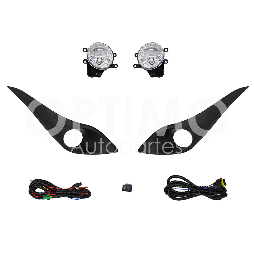 TOYOTA YARIS SEDAN 2018 2019 2020 KIT FARO AUX C/CABLES C/REJILLAS NEGRAS C/FOCOS 4PTAS