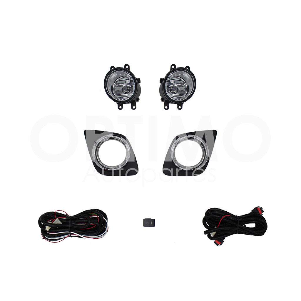 TOYOTA RAV-4 2009 2010 2011 2012 KIT FARO AUX C/CABLES C/REJILLAS ARILLO CROMO C/FOCOS