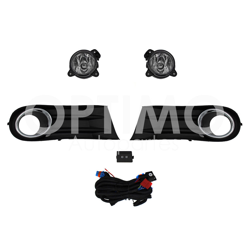 VOLKSWAGEN GOL 2008 2009 2010 2011 2012 KIT FARO AUX C/CABLES C/REJILLAS ARILLO CROMO C/FOCOS (SAVEIRO 10-13)