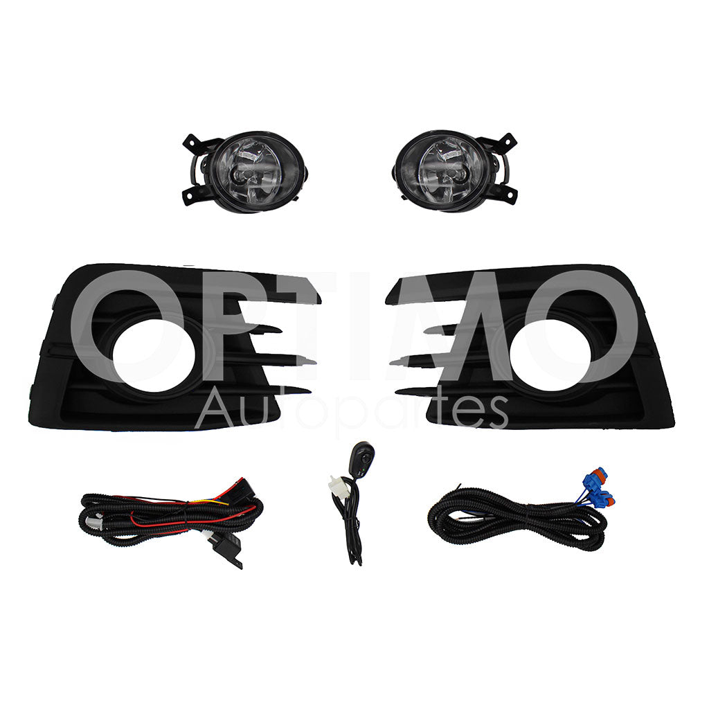VOLKSWAGEN GOL 2017 2018 KIT FARO AUX C/CABLES C/REJILLAS ARILLO NEGRO C/FOCOS (SEDAN/H-BACK)