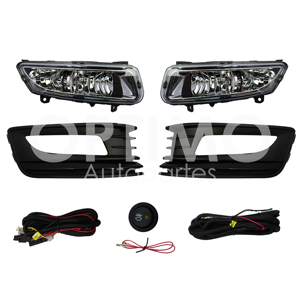 VOLKSWAGEN VENTO 2016 2017 2018 2019 KIT FARO AUX C/CABLES C/REJILLAS FILO NEGRO C/FOCOS