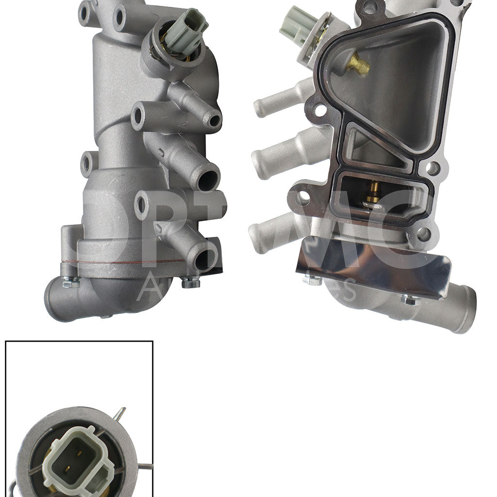 FORD FIESTA IKON 1.6L 2001 2002 2003 2004 2005 2006 2007 TOMA AGUA ALUMINIO COMPLETA RECTA C/TERMOSTATO C/SENSOR (FIESTA 01-04/KA 01-08)