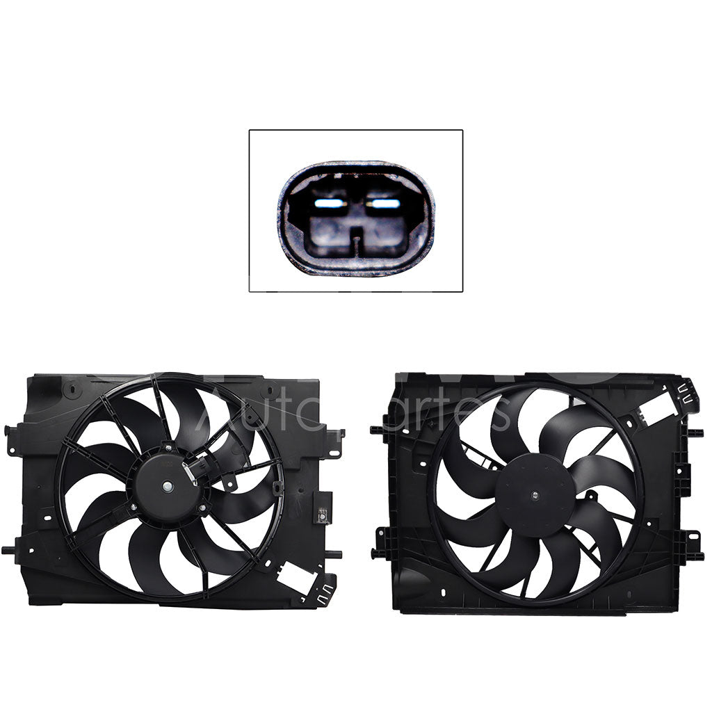 RENAULT LOGAN 1.6L 2015 2016 2017 2018 2019 MOTOVENTILADOR COMPLETO C/AIRE C/TOLVA 2PINES S/RES (CLIO 15-17/SANDERO 10-20/DUSTER/OROCH/CAPTUR)