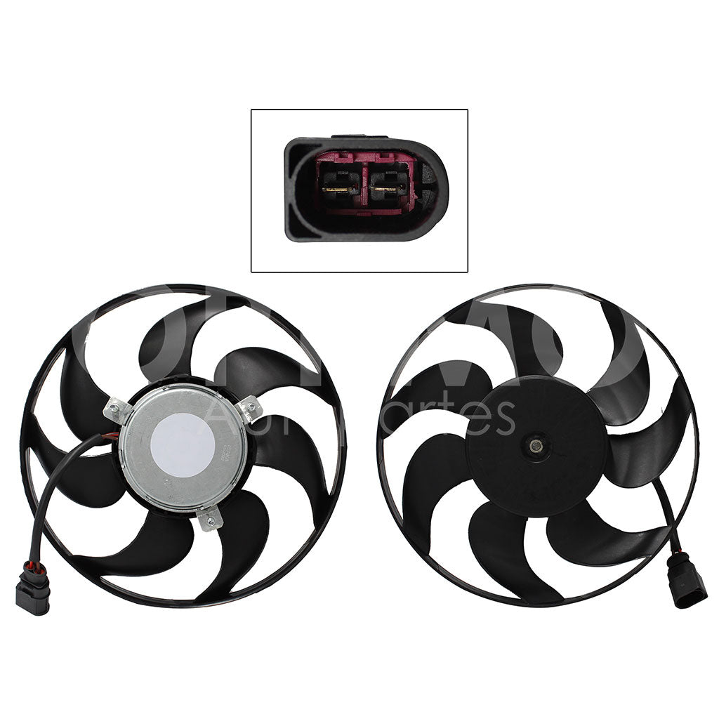 VOLKSWAGEN JETTA A6 BICENTENARIO 2.5L 2010 2011 2012 2013 2014 2015 2016 2017 2018 MOTOVENTILADOR P/AIRE ACONDICIONADO S/TOLVA 2PINES S/RES (BORA 2.5L 06-10/GOLF A6 10-13) MOTOR/ASPA