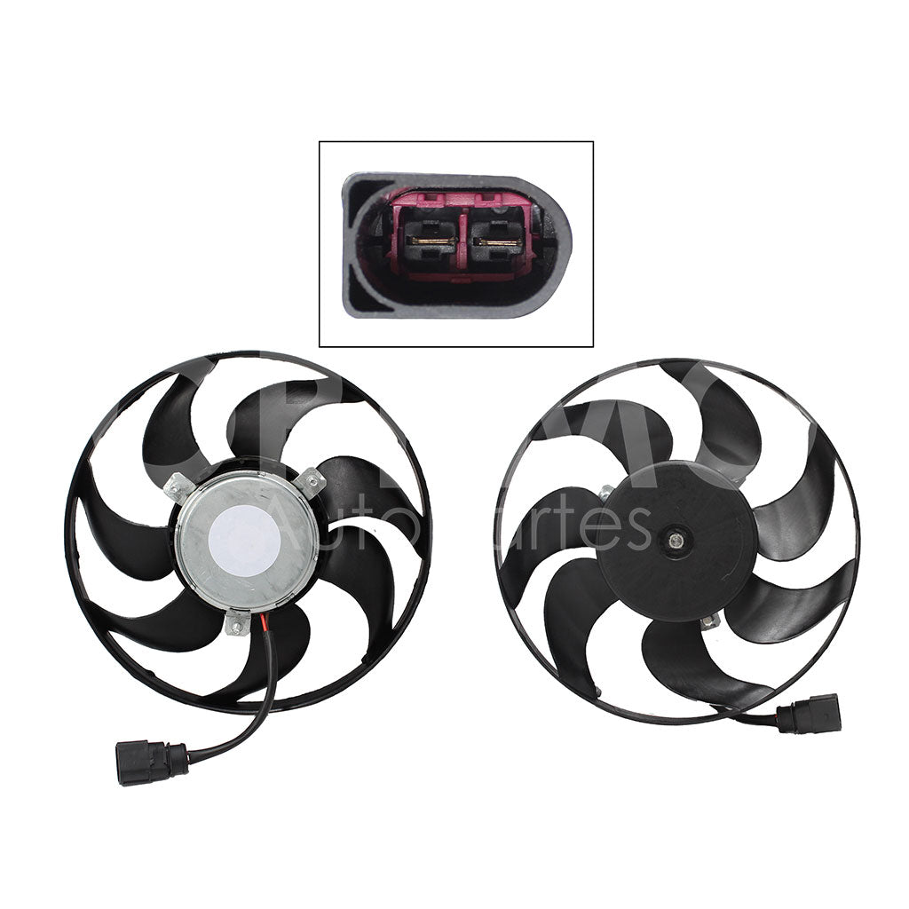 VOLKSWAGEN BORA 1.9L DIESEL 2006 2007 2008 2009 2010 MOTOVENTILADOR P/AIRE ACONDICIONADO S/TOLVA 2PINES S/RES (PASSAT 06-11/EOS 09-11) (MOTOR/ASPA)