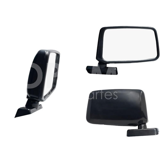 NISSAN 720 1980 1981 1982 1983 1984 1985 1986 1987 1988 1989 1990 1991 1992 1993 ESPEJO DER MANUAL NEGRO LISO T/JAPON (EMP/2PZS)