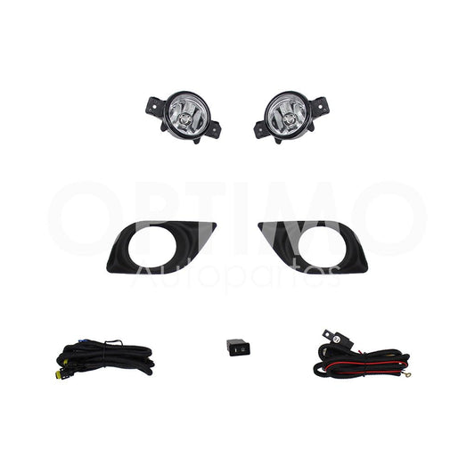 NISSAN VERSA 2012 2013 2014 KIT FARO AUX C/CABLES C/REJILLAS NEGRAS C/FOCOS