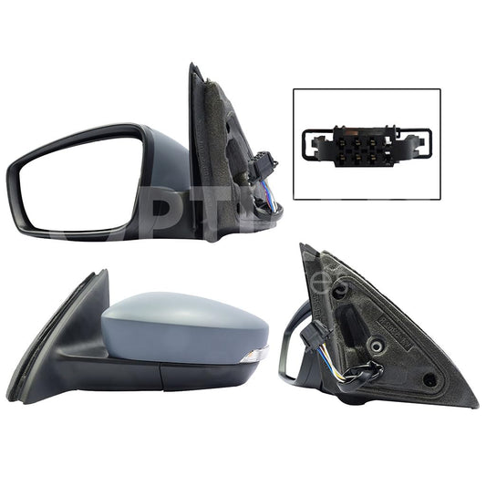 SEAT TOLEDO 2013 2014 2015 2016 2017 2018 2019 ESPEJO IZQ ELECT NEGRO P/PINTAR C/LUZ DIRECCIONAL C/DESEMPAÑANTE (6PINES)