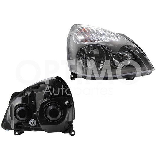 Faro Derecho Compatible con CLIO 2002 2003 2004 2005 2006 2007 2008 2009 2010 F/CROMADO CON GRIS