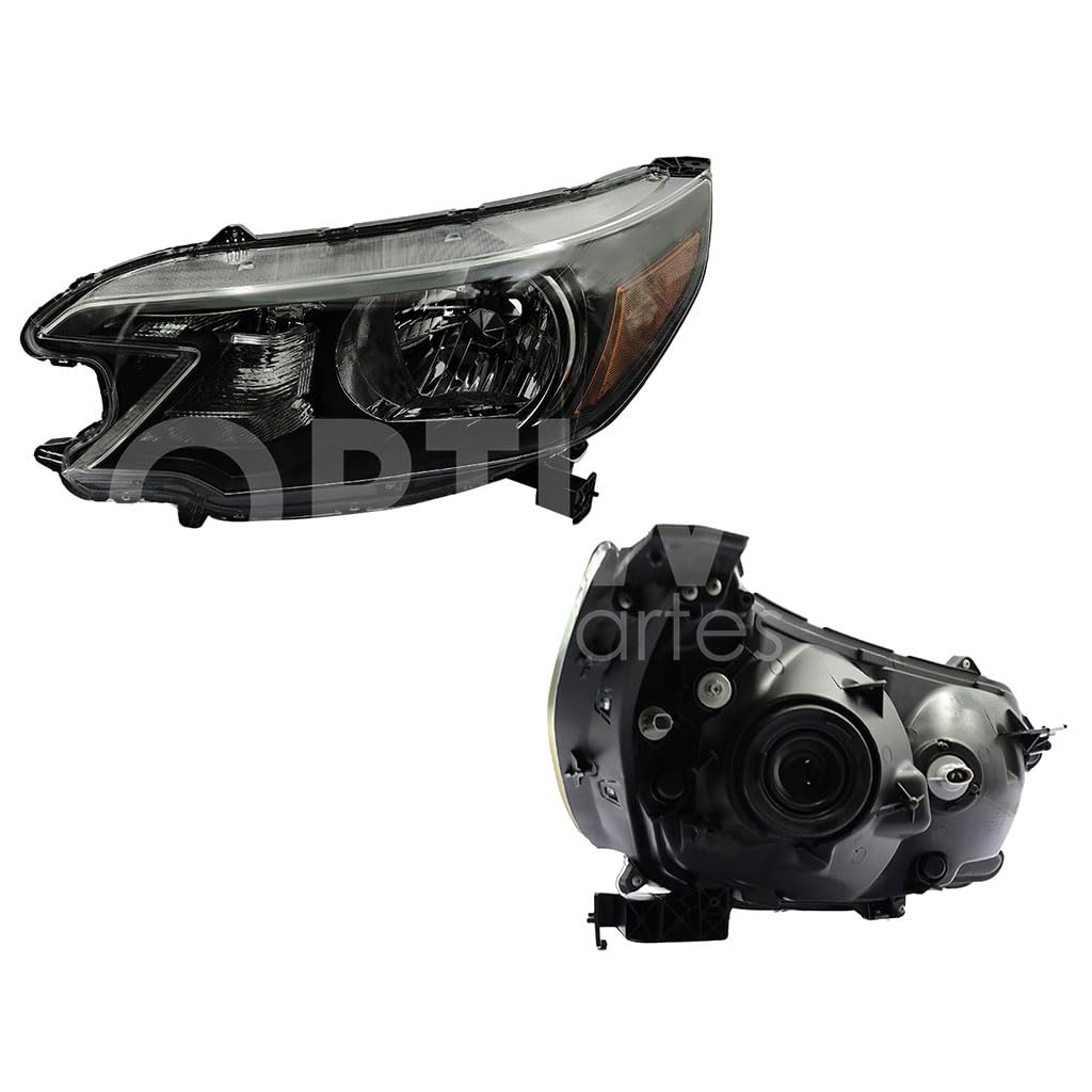 Faro Izquierdo Compatible con CR-V 2012 2013 2014 F/NEGRO C/MICA AMBAR