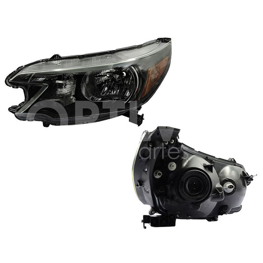 HONDA CR-V 2012 2013 2014 FARO IZQ F/NEGRO C/MICA AMBAR