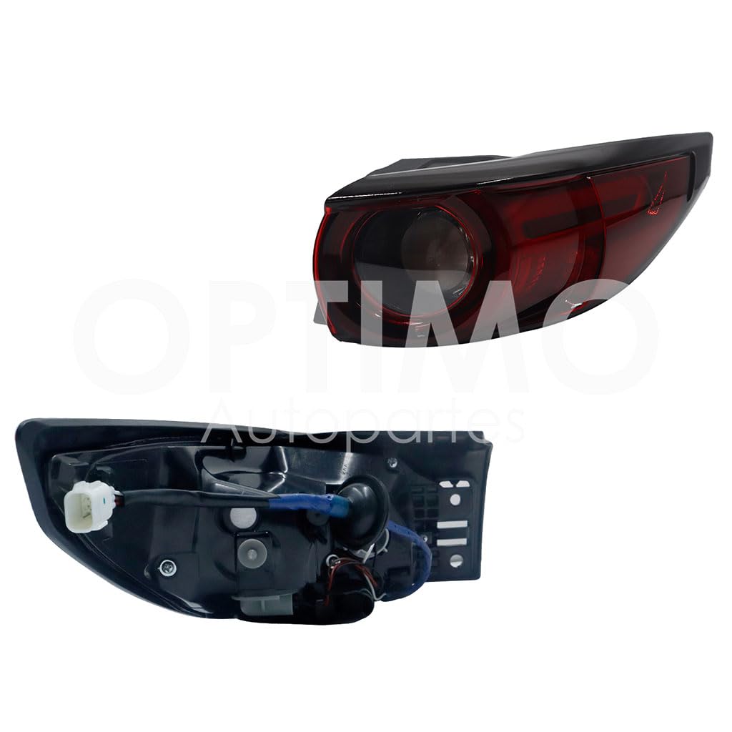 Calavera Derecha Exterior Compatible con CX5 2018 2019 2020 2021 C/ARNES C/LED OSCURA (BLANCO/ROJO)