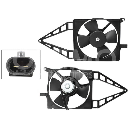 Moto Ventilador Compatible con CHEVY 1.4L/1.6L 1994 1995 1996 1997 1998 1999 2000 2001 2002 2003 2004 2005 2006 2007 2008 2009 2010 2011 2012 S/AIRE > Con Tolva > Sin Resistencia 2PIN (C-2/C-3)