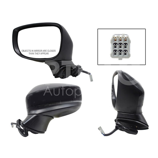 MAZDA CX-5 2018 2019 2020 2021 2022 2023 2024 2025 ESPEJO IZQ ELECT NEGRO P/PINTAR C/LUZ DIRECCIONAL (5PINES)