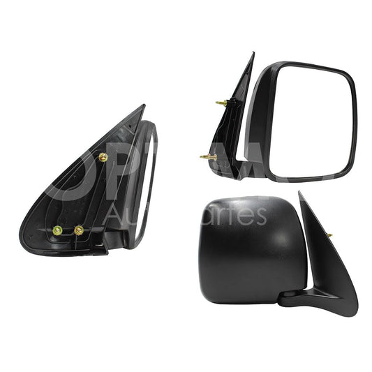 TOYOTA HIACE 2005 2006 2007 2008 2009 2010 2011 2012 2013 2014 2015 2016 2017 2018 2019 ESPEJO DER MANUAL NEGRO POROSO (BASE INT PLASTICO)