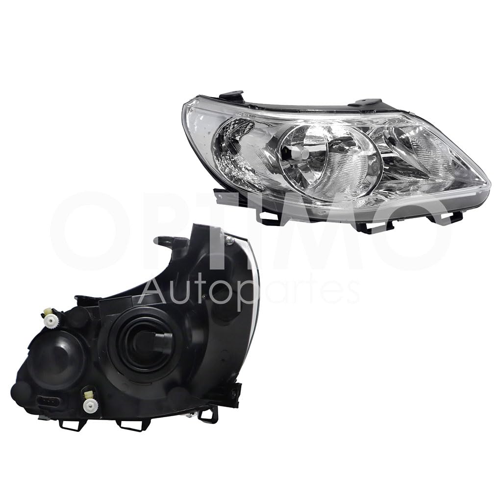 Faro Derecho Compatible con GOL 2008 2009 2010 2011 2012 F/CROMADO DOBLE AS (SAVEIRO 10-13) (SEDAN/H-BACK)