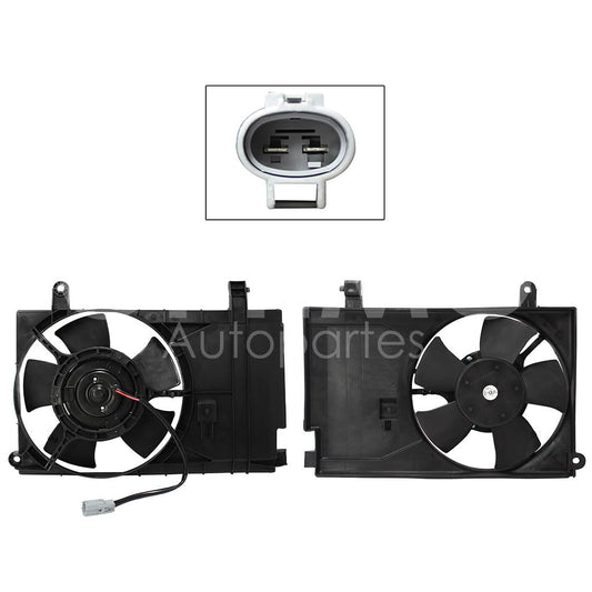 Moto Ventilador Compatible con AVEO 1.6L 2007 2008 2009 > Para Aire Acondicionado > Con Tolva > Sin Resistencia 2PIN (PT G3 06-09)