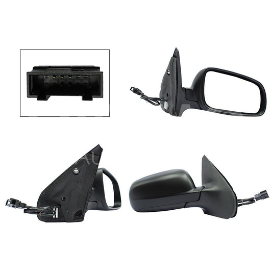 VOLKSWAGEN JETTA/GOLF A4/CLASICO 1999 2000 2001 2002 2003 2004 2005 2006 2007 2008 2009 2010 2011 2012 2013 2014 2015 ESPEJO DER ELECT NEGRO P/PINTAR (5PINES)