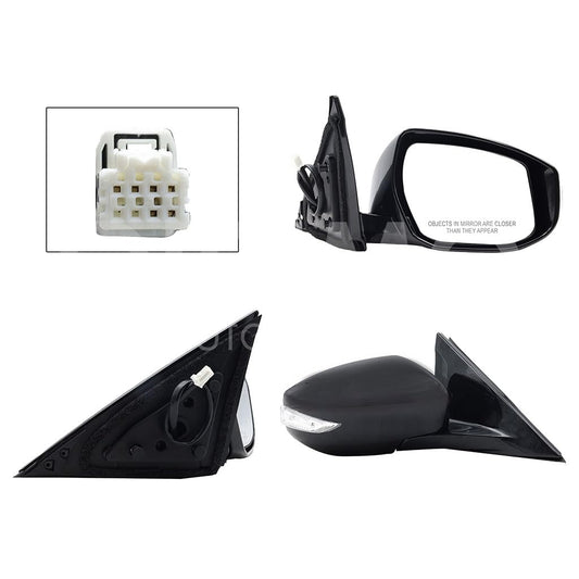 NISSAN MAXIMA 2016 2017 2018 2019 2020 ESPEJO DER ELECT NEGRO P/PINTAR C/LUZ DIRECCIONAL C/DESEMPAÑANTE (6PINES)