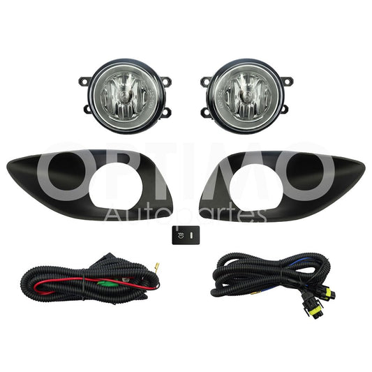 TOYOTA YARIS SEDAN 2006 2007 2008 2009 2010 2011 2012 2013 2014 2015 KIT FARO AUX C/CABLES C/REJILLAS NEGRAS C/FOCOS 4PTAS