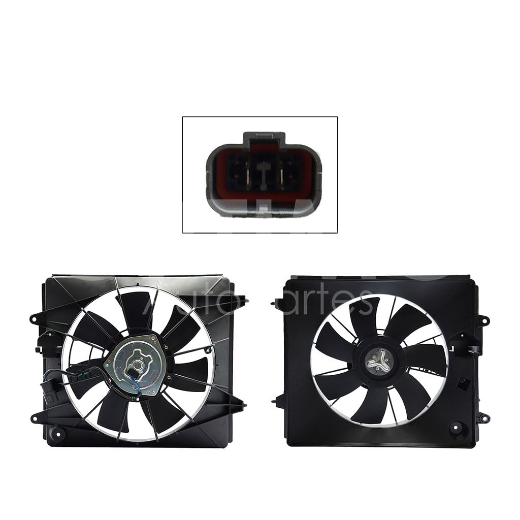 Moto Ventilador Compatible con CRV 2.4L 2007 2008 2009 2010 2011 > Para Aire Acondicionado > Con Tolva > Sin Resistencia 2PIN