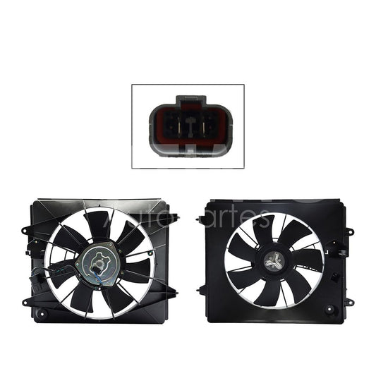 Moto Ventilador Compatible con CRV 2.4L 2007 2008 2009 2010 2011 > Para Aire Acondicionado > Con Tolva > Sin Resistencia 2PIN