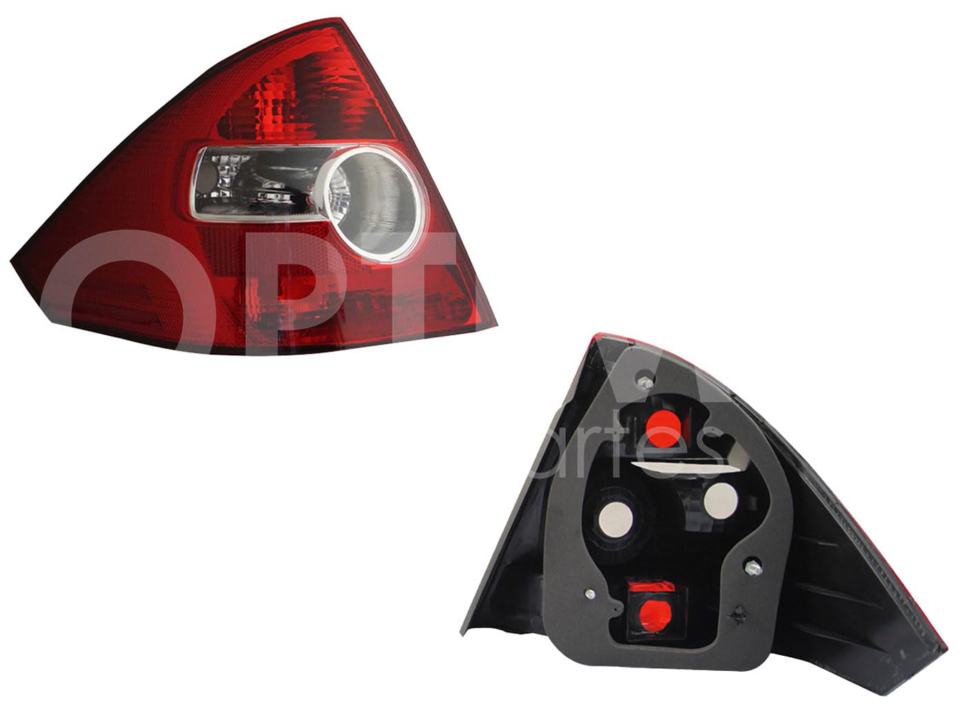 2003 - 2010  FORD FIESTA FIRST SEDAN CALAVERA IZQ S/ARNES 4PTAS (ROJO/BLANCO)